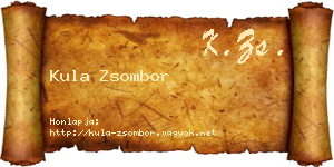 Kula Zsombor névjegykártya